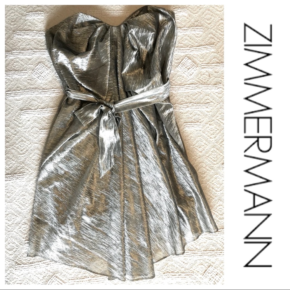 Zimmerman Silk Metallic Dress, sz 1 ( US 2/4)